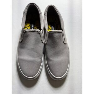 Airwalk Slip On Sneakers Mens 9 Grey Canvas Casual Loafer MNAK45GX017 Skate Shoe